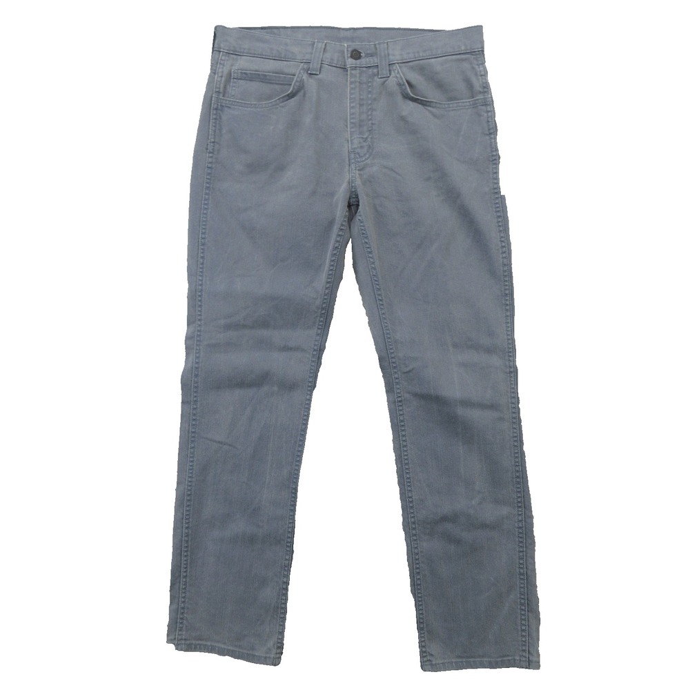 Levi Strauss 511 Jeans Mens 33x28 (Tag 34x30) Gray Slim Fit Stretch Denim